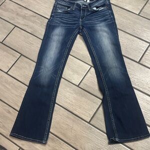 BKE Women's Dark Blue Boot Cut Jeans